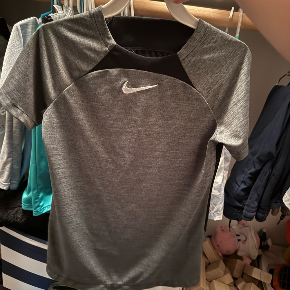 Nike Black and Gray Sports Tee